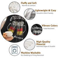 Vintage Oktoberfest Munich Throw Blanket Prost Beer Germany Flag Drinking - Wonder Print Shop