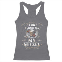Funny Oktoberfest Racerback Tank Top For Schnitzel My Nitzel Octoberfest German Beer Wurst - Wonder Print Shop