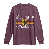 Germany Frankfurt Long Sleeve Shirt Retro Vintage German Flag Tourist Souvenir Gift - Wonder Print Shop