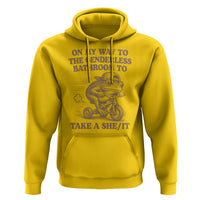 On My Way To The Genderless Bathroom To Take a She/It Hoodie Funny Frog Graphic