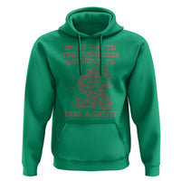 On My Way To The Genderless Bathroom To Take a She/It Hoodie Funny Frog Graphic