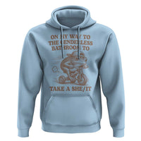 On My Way To The Genderless Bathroom To Take a She/It Hoodie Funny Frog Graphic