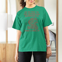 On My Way To The Genderless Bathroom To Take a She/It T Shirt For Women Funny Frog Graphic