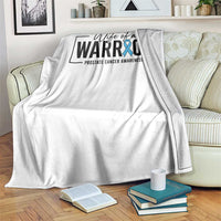 Wife Of A Warrior Prostate Cancer Awareness Throw Blanket Blue Ribbon Graphic