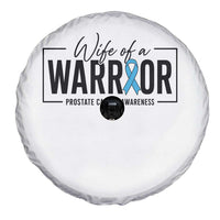 Wife Of A Warrior Prostate Cancer Awareness Spare Tire Cover Blue Ribbon Graphic