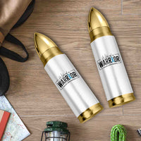 Wife Of A Warrior Prostate Cancer Awareness Bullet Tumbler Blue Ribbon Graphic