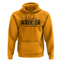 Wife Of A Warrior Prostate Cancer Awareness Hoodie Blue Ribbon Graphic