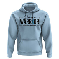 Wife Of A Warrior Prostate Cancer Awareness Hoodie Blue Ribbon Graphic