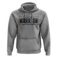 Wife Of A Warrior Prostate Cancer Awareness Hoodie Blue Ribbon Graphic