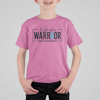 Wife Of A Warrior Prostate Cancer Awareness T Shirt For Kid Blue Ribbon Graphic