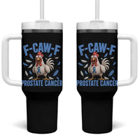 F-Caw-F Prostate Cancer Awareness Chicken Tumbler With Handle Funny Blue Ribbon Support