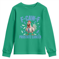 F-Caw-F Prostate Cancer Awareness Chicken Youth Sweatshirt Funny Blue Ribbon Support