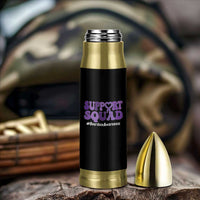 Support Squad Overdose Awareness Bullet Tumbler Purple Ribbon Groovy Typography Graphic