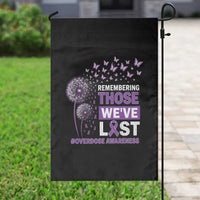 Overdose Awareness Garden Flag Remembering Those We Have Lost Dandelion Purple Ribbon Memorial