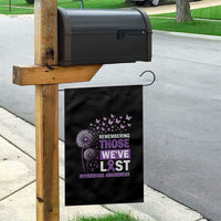 Overdose Awareness Garden Flag Remembering Those We Have Lost Dandelion Purple Ribbon Memorial