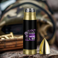 Overdose Awareness Bullet Tumbler Remembering Those We Have Lost Dandelion Purple Ribbon Memorial