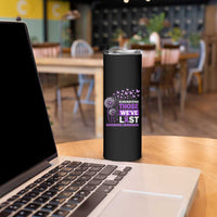 Overdose Awareness Skinny Tumbler Remembering Those We Have Lost Dandelion Purple Ribbon Memorial