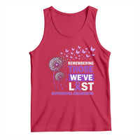 Overdose Awareness Tank Top Remembering Those We Have Lost Dandelion Purple Ribbon Memorial