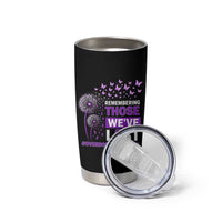 Overdose Awareness Tumbler Cup Remembering Those We Have Lost Dandelion Purple Ribbon Memorial