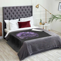 No Story Should End Too Soon Purple Sunflower Overdose Awareness Throw Blanket