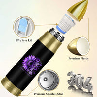 No Story Should End Too Soon Purple Sunflower Overdose Awareness Bullet Tumbler