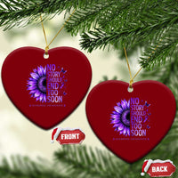 No Story Should End Too Soon Purple Sunflower Overdose Awareness Ceramic Ornament