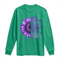 No Story Should End Too Soon Purple Sunflower Overdose Awareness Long Sleeve Shirt
