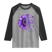 No Story Should End Too Soon Purple Sunflower Overdose Awareness Raglan Shirt