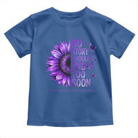 No Story Should End Too Soon Purple Sunflower Overdose Awareness Toddler T Shirt