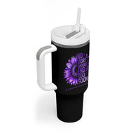 No Story Should End Too Soon Purple Sunflower Overdose Awareness Tumbler With Handle