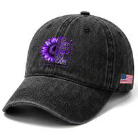 No Story Should End Too Soon Purple Sunflower Overdose Awareness Washed Cotton Baseball Cap