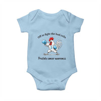 Prostate Cancer Awareness Baby Onesie Rooster Light Blue Ribbon Survivor Chemotherapy Gift