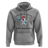 Prostate Cancer Awareness Hoodie Rooster Light Blue Ribbon Survivor Chemotherapy Gift