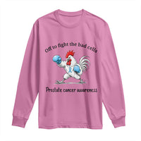 Prostate Cancer Awareness Long Sleeve Shirt Rooster Light Blue Ribbon Survivor Chemotherapy Gift