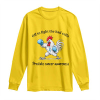 Prostate Cancer Awareness Long Sleeve Shirt Rooster Light Blue Ribbon Survivor Chemotherapy Gift