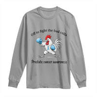 Prostate Cancer Awareness Long Sleeve Shirt Rooster Light Blue Ribbon Survivor Chemotherapy Gift