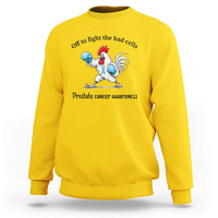 Prostate Cancer Awareness Sweatshirt Rooster Light Blue Ribbon Survivor Chemotherapy Gift