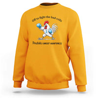 Prostate Cancer Awareness Sweatshirt Rooster Light Blue Ribbon Survivor Chemotherapy Gift