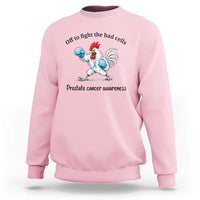 Prostate Cancer Awareness Sweatshirt Rooster Light Blue Ribbon Survivor Chemotherapy Gift