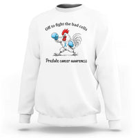 Prostate Cancer Awareness Sweatshirt Rooster Light Blue Ribbon Survivor Chemotherapy Gift
