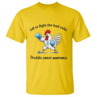 Prostate Cancer Awareness T Shirt Rooster Light Blue Ribbon Survivor Chemotherapy Gift