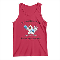 Prostate Cancer Awareness Tank Top Rooster Light Blue Ribbon Survivor Chemotherapy Gift