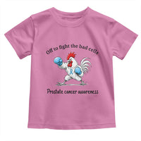 Prostate Cancer Awareness Toddler T Shirt Rooster Light Blue Ribbon Survivor Chemotherapy Gift