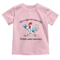 Prostate Cancer Awareness Toddler T Shirt Rooster Light Blue Ribbon Survivor Chemotherapy Gift