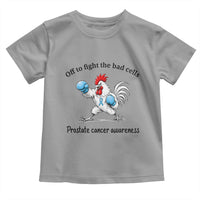 Prostate Cancer Awareness Toddler T Shirt Rooster Light Blue Ribbon Survivor Chemotherapy Gift