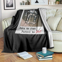 Knights Meme Throw Blanket Born to Jest Forced to Joust - Wonder Print Shop