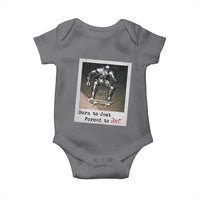 Knights Meme Baby Onesie Born to Jest Forced to Joust - Wonder Print Shop