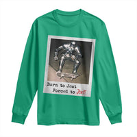 Knights Meme Long Sleeve Shirt Born to Jest Forced to Joust - Wonder Print Shop