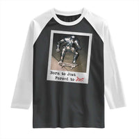 Knights Meme Raglan Shirt Born to Jest Forced to Joust - Wonder Print Shop