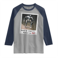 Knights Meme Raglan Shirt Born to Jest Forced to Joust - Wonder Print Shop